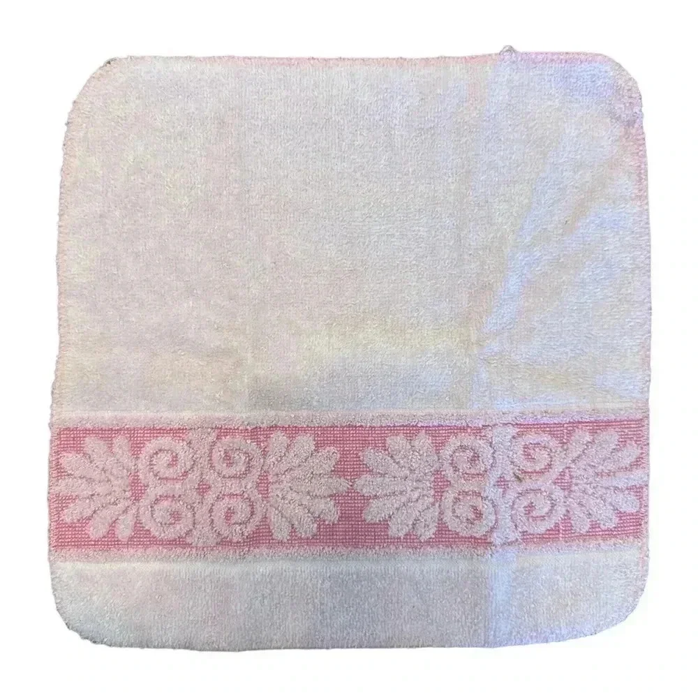 Cannon 1950s-1960s Monticello Pink Bath Towels Set of 6 Vintage Bath Linens
